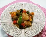 鶏肉と夏野菜の甘酢炒め作り方7写真