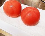 簡単☆トマトの冷製パスタ作り方1写真