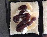 バナナと餡子クリームチーズのHOTサンド作り方2写真
