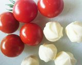 プチトマトで簡単☆プチカプレーゼ☆作り方1写真