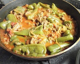 まるごとピーマンと牛肉のトマト煮作り方10写真
