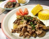 【超簡単】豚肉とナスの柚子胡椒ポン酢炒め作り方5写真