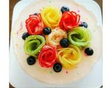 桃の薔薇レアチーズケーキ作り方24写真