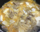めんつゆで簡単☆肉豆腐の卵とじ☆作り方6写真