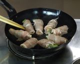 セルリー葉っぱ丸ごと豚肉巻き作り方3写真