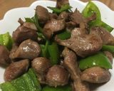 砂肝とピーマンの炒め物作り方5写真