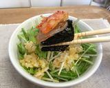 水菜のせ♪豆腐とじゃこのヘルシー卵ご飯！作り方6写真