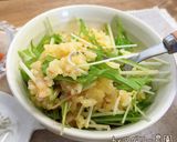 水菜のせ♪豆腐とじゃこのヘルシー卵ご飯！作り方4写真