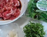豚肉の大葉炒め生野菜添え作り方1写真