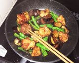 鶏肉とナスとオクラの甘味噌炒め作り方5写真