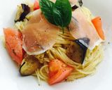 揚げなすとトマトの冷製酸っぱパスタ作り方6写真