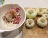 話題簡単★レンチン丸ごと玉ねぎの肉詰め作り方2写真