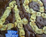 夫の誕生日★★ビターチョコバナナケーキ作り方12写真