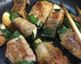 あっさり☆長芋の大葉豚巻き☆梅ポン酢味作り方4写真