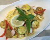 タコとズッキーニピカタのレモン風味パスタ作り方9写真