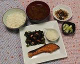 鮭の醤油麹漬けグリル焼き定食作り方10写真