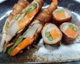 簡単♡豚肉♡三色巻き♡お弁当♡安いバラ肉作り方26写真