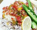 　豚しゃぶと夏野菜のぶっかけそうめん作り方7写真