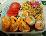 簡単♡豚肉♡三色巻き♡お弁当♡安いバラ肉作り方27写真