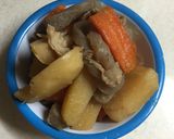 ねじり蒟蒻入りスティック肉じゃが[圧力鍋作り方4写真