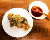 ニラとエノキと玉ねぎの野菜チヂミ作り方5写真