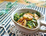 シャキシャキ蓮根と春菊の梅ソテー♪作り方3写真