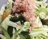 キャベツときゅうりとワカメのツナサラダ作り方1写真