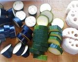 コリコリ軟骨入り鶏つくねと夏野菜の串焼き作り方3写真