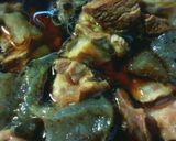 めんつゆで簡単♪牛すじ煮込み丼作り方6写真