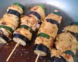 コリコリ軟骨入り鶏つくねと夏野菜の串焼き作り方6写真