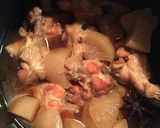 圧力鍋で簡単!骨付鶏と大根の中華風煮物作り方3写真