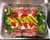 焼くだけ！野菜いっぱいアーリオオーリオ作り方4写真