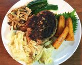 ハンバーグと野菜炒め作り方7写真