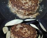 夏野菜と一緒に食べるガーリックハンバーグ作り方9写真