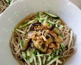 鶏ささみとナスのスタミナそば作り方6写真