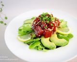 簡単♡おうちカフェごはん♡ポキ丼作り方3写真