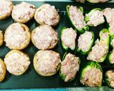 簡単☆ピーマンと椎茸の肉詰め作り方3写真