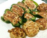 簡単☆ピーマンと椎茸の肉詰め作り方6写真
