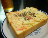 かにマヨバジルトースト☆作り方3写真