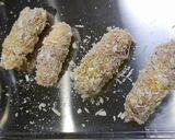 簡単！豚コマでロールカツ作り方3写真