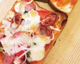 残り物野菜で！簡単ピザトースト♪作り方6写真