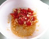 ピリ辛！　ミニトマトと大葉の冷製パスタ作り方2写真