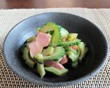 簡単！ゴーヤとベーコンのバター醤油作り方4写真