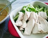 夏にぴったり♪簡単茹で鶏とピーナッツだれ作り方7写真