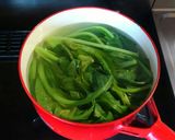 子供も食べる❤小松菜と豚肉のおひたし作り方1写真