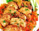 豚ヒレ肉のチーズピカタ☆トマトソース添え作り方10写真