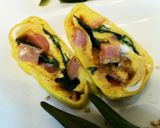 バジル香る。ウインナー入り卵焼き。作り方6写真