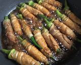 オクラの豚肉巻作り方3写真
