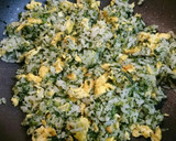卵とほうれん草の炒飯作り方5写真