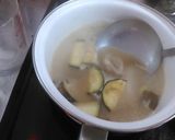 なすと揚げ玉の味噌汁作り方3写真